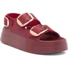 Jeffrey Campbell Blithe Platform Sandal In Red Gold