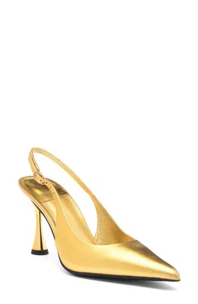 Jeffrey Campbell Boardroom Slingback Pump In Gold