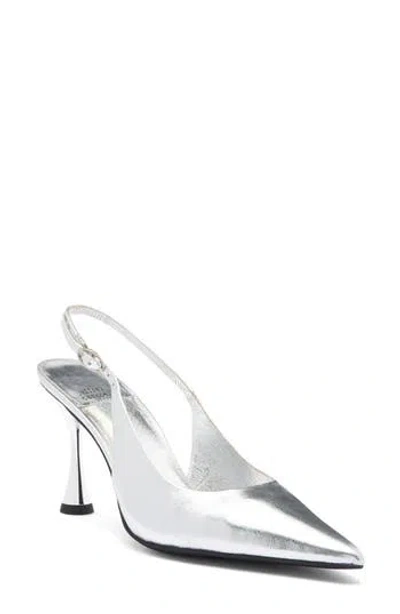 Jeffrey Campbell Boardroom Slingback Pump In Silver