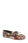 Jeffrey Campbell Boast Boat Shoe In Red Multi Tapestry
