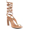 Jeffrey Campbell Bon Bon Ankle Wrap Sandal In Brown
