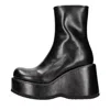 Jeffrey Campbell Millennium Platform Wedge Bootie In Nero Neri E Grigi