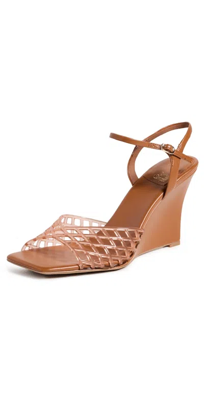 Jeffrey Campbell Bop-it Jelly Sandals Caramel In Brown