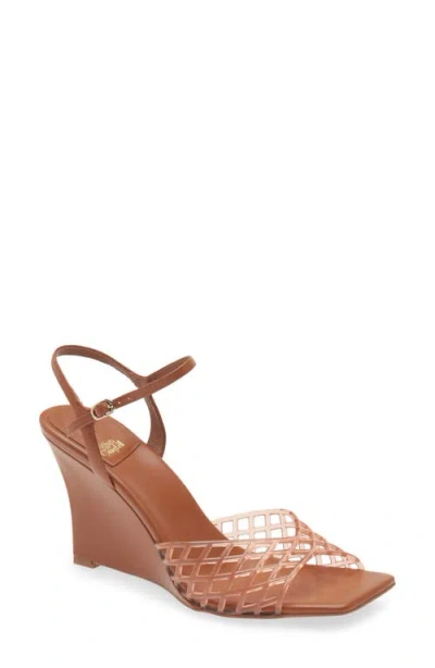 Jeffrey Campbell Bop-it Wedge Sandal In Brown