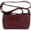 Jeffrey Campbell Boxed-up Leather Crossbody Bag In Wine