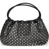 Jeffrey Campbell Brat Leather Shoulder Bag In Black Silver