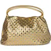 Jeffrey Campbell Brat Leather Shoulder Bag In Gold Silver