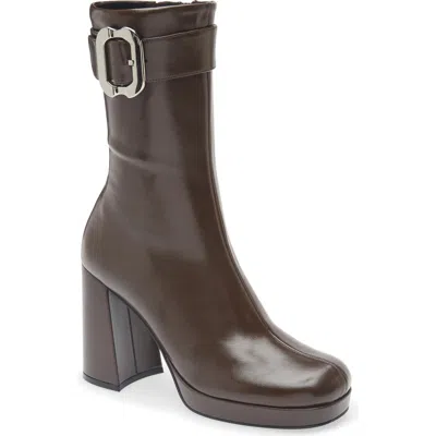 Jeffrey Campbell Bratty Block Heel Bootie In Multi