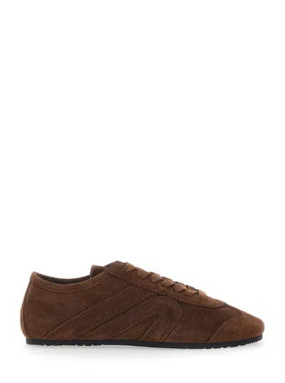 Jeffrey Campbell Brown Aleta Sneakers With Leather Upper And Rubber Sole For Women