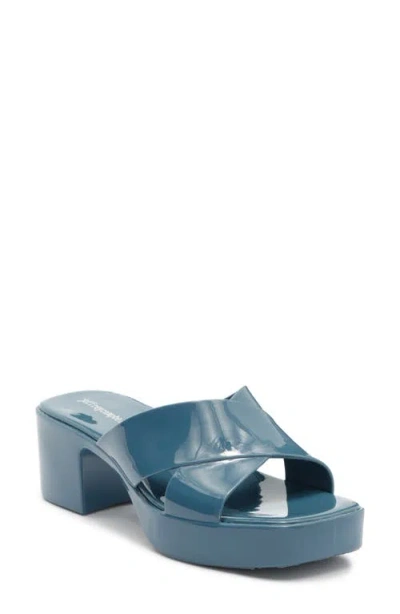 Jeffrey Campbell Bubblegum Platform Sandal In Blue