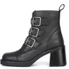 JEFFREY CAMPBELL BUCKLIN MH PLTFM ANKLE BOOT IN BLACK SILVER