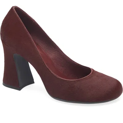 Jeffrey Campbell Buxom Genuine Calf Hair Pump In Wine