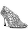 Jeffrey Campbell Encaged Pump In Silver Metallic