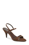 Jeffrey Campbell Calla Sandal In Espresso Suede