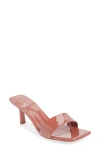 Jeffrey Campbell Capture Slide Sandal In Bright Blush Patent