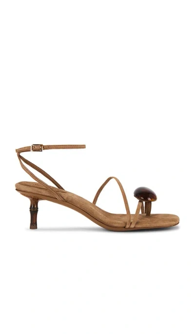 Jeffrey Campbell Carnelian Sandals Camel Suede Combo In Brown