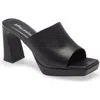 Jeffrey Campbell Square-toe Block-heel Sandals In Black
