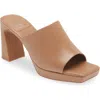 Jeffrey Campbell Caviar Platform Slide Sandal In Dark Beige