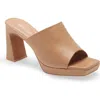 Jeffrey Campbell Caviar Platform Slide Sandal In Dark Nude