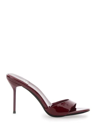 Jeffrey Campbell 'ce-soire' Red Mules With Almond Toe And High Stiletto Heel In Patent Leather Woman