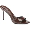Jeffrey Campbell Ce-soire Slide Sandal In Brown Patent