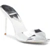 Jeffrey Campbell Ce-soire Slide Sandal In Silver Mirror