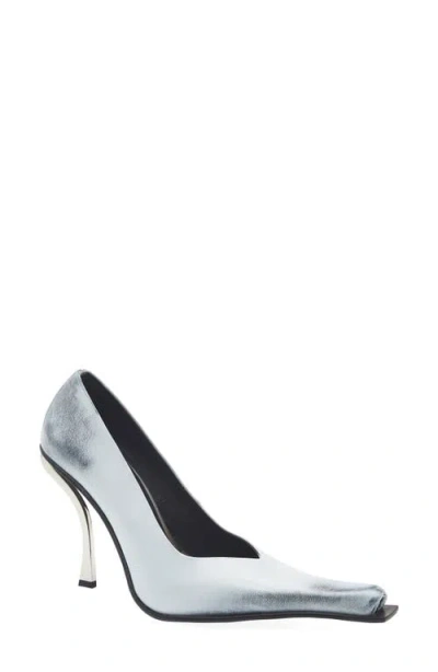 Jeffrey Campbell Centaui Pointed Toe Pump In Silver