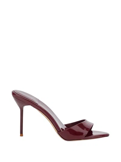 Jeffrey Campbell Ce-soire Patent-finish Heeled Sandals In Burgundy