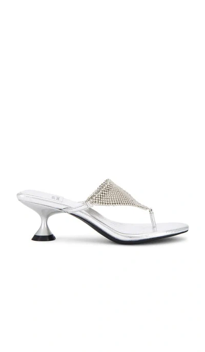 Jeffrey Campbell Chainmail Sandals In Metallic Silver