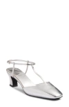 Jeffrey Campbell Chantall Ankle Strap Pump In Silver