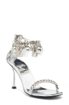 Jeffrey Campbell Charmz Ankle Strap Sandal In Silver Silver