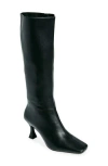 Jeffrey Campbell Check Mate Knee High Boot In Black