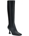 Jeffrey Campbell Check-mate Snip-toe Knee-high Dress Boots In Black