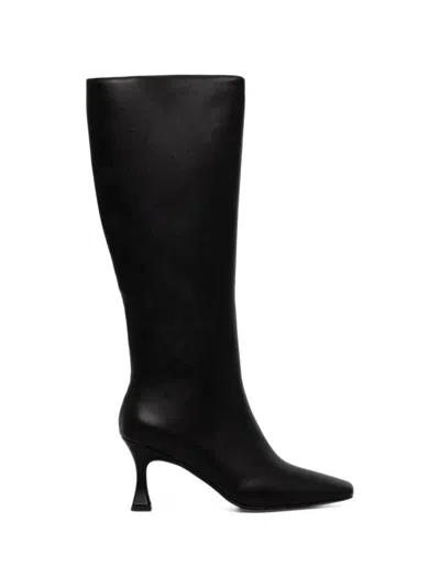 Jeffrey Campbell Check-mate Square-toe Boots In Black