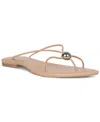 Jeffrey Campbell Cherished Dome-stud Strappy Flat Sandals In Buff,silver