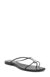 Jeffrey Campbell Cherished Dome-stud Strappy Flat Sandals In Black Silver