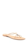 Jeffrey Campbell Cherished Dome-stud Strappy Flat Sandals In Buff Silver