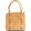 Jeffrey Campbell Chessy Convertible Genuine Calf Hair Shoulder Bag In Tan Cream Dots
