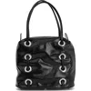 Jeffrey Campbell Chessy Convertible Leather Shoulder Bag In Black