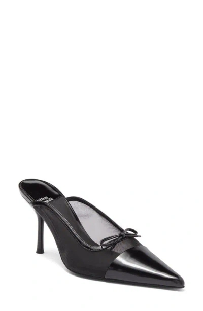 Jeffrey Campbell Chopine Pointed Toe Mule In Black Combo
