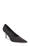 Jeffrey Campbell Chosen Pointed Toe Pump In Black Matte Satin