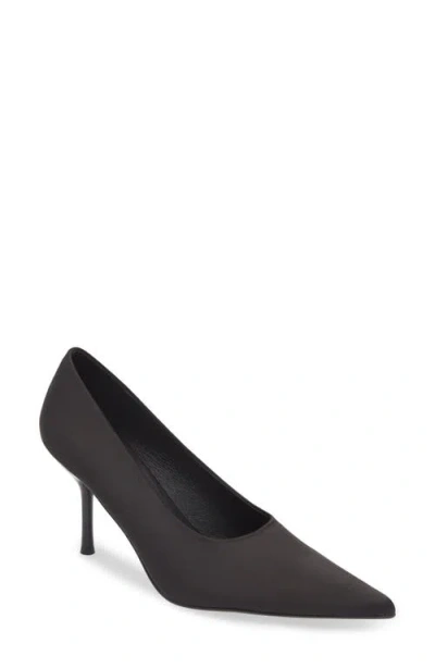 Jeffrey Campbell Chosen Pointed Toe Pump In Black Matte Satin