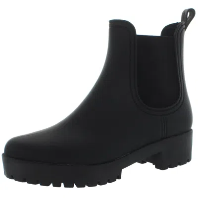 Jeffrey Campbell Cloudy Womens Lugged Sole Rain Boots In Black Matte