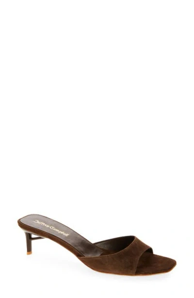 Jeffrey Campbell Cocoa Kitten Heel Slide Sandal In Brown