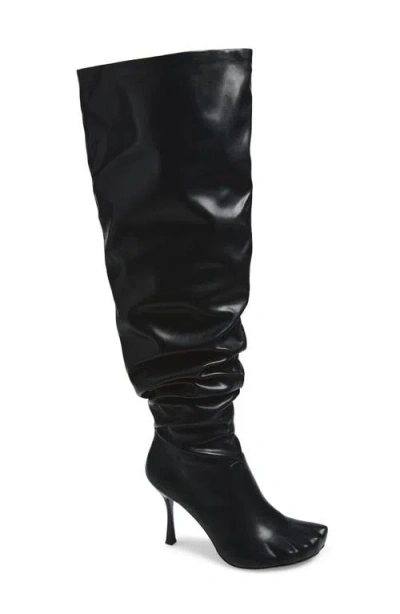 Jeffrey Campbell Conform 2 Embossed Toe Over The Knee Boot In Black