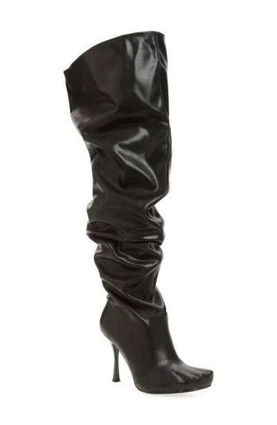 Jeffrey Campbell Conform 2 Embossed Toe Over The Knee Boot In Black