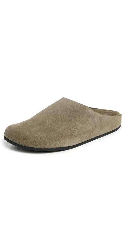 Jeffrey Campbell Content Flats Light Khaki Suede In Gray