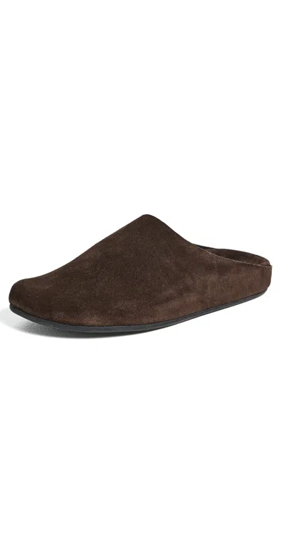 Jeffrey Campbell Content Mules Coffee Suede In Brown