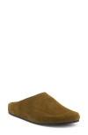 Jeffrey Campbell Content Suede Clog In Olive Suede