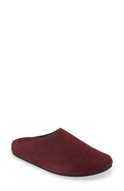 Jeffrey Campbell Content Suede Clog In Wine Suede